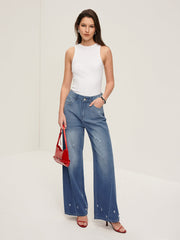 Düz Denim Pantolon