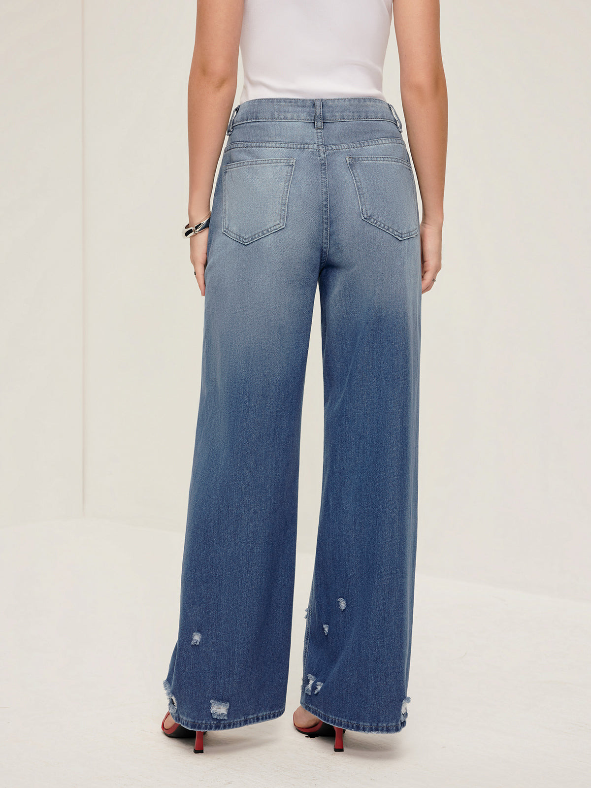 Düz Denim Pantolon