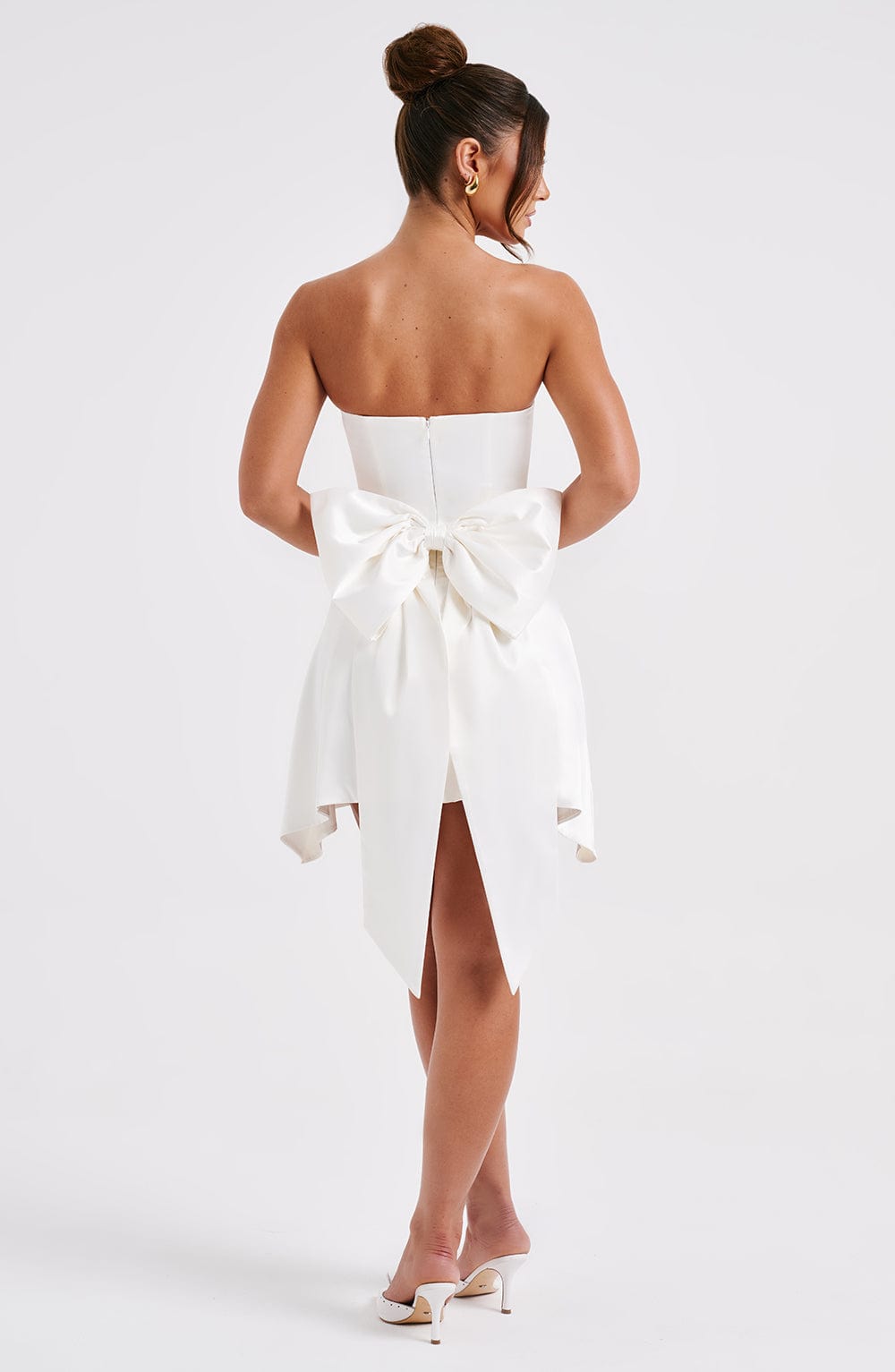 Freja Mini Elbise - Fildişi